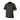 Dark gray polo shirt with short sleeves and buttoned collar