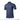 Blue polo shirt with button placket and short sleeves