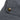 Cinder gray shorts button close-up with round metal fastener and topstitching