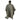 Olive hooded poncho with front placket and wide cape sleeves.