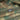 Camo travel bag zipper with fabric pull tab and rectangular emblem patch
