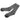 Gray merino lightweight socks with gray heel/toe and two small pentagon logos