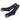 Navy lightweight merino socks, gray heel/toe, two gray pentagon logos