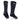 Navy lightweight merino socks with light gray heel/toe and geometric ankle emblem
