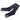 Navy lightweight merino socks with light gray accents and geometric ankle patches
