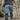 Light blue cargo shorts with front pockets and reinforced leg seams
