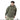 Olive green waterproof parka with hood and front pockets, worn by a model