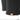 Black thermal pants hem with orange brand patch.