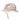 Light tan jungle hat with pink camouflage patches and chin strap