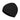 Wool watch cap in black with ribbed knit and cuff, featuring a small logo patch