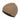 Wool watch cap in tan with ribbed knit and cuff, featuring a small logo patch