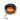 Camouflage bonnie hat with orange mesh lining and chin strap, interior view