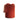 Rust red neck gaiter, folded fleece tube with hanging end and small logo mark.