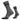 Cinder grey merino mid socks with dark grey logo at ankle, crew cuff