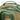 Camouflage backpack top with zipper track and green handle loop
