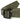 Olive nylon belt with black adjustable buckle and textured webbing, close-up