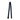 Navy nylon belt strap with metal keeper and buckle end, hanging straight