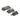 Cinder grey mesh triple pouch with three compact pouches, each with zipper and tabs