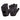 Black fingerless leather duty gloves with open fingertips and padded knuckles