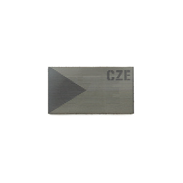 IR dual patch, dark green and gray camo diagonal with stitched emblem