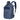 Blue heather nylon MOLLE backpack with front zip pocket and adjustable shoulder straps