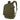 Olive green tactical backpack with padded shoulder straps, MOLLE webbing, front pocket