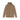 Tan hooded jacket with full-zip front and side pocket on sleeve