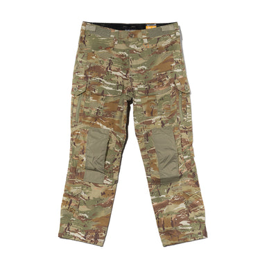 Camouflage tactical combat pants with cargo pockets and belt loops