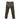 Solid olive cargo pants with belt loops, front pockets, and a small stitched logo