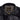 Black leather flight jacket inner collar with fabric label behind zip front