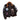 Men's leather G-1 jacket, dark with tan shearling collar and open front patch details