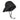 Black rain hat with stitched panels, wide brim, and chin ties