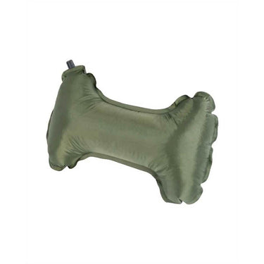 Olive drab self-inflating neck rest, built-in valve