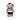 Sturm navy teddy bear plush from behind wearing sailor outfit with blue neck ribbon