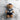 Sturm navy teddy bear plush standing wearing sailor cap, striped collar, and navy shorts