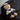 Sturm navy teddy bear plush lying down in sailor cap and striped collar with navy shorts