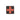 Hook-and-loop medical cross patch, black square with coral red raised cross
