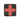 Hook-and-loop medical cross patch, black square with red raised cross
