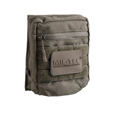 Dark coyote multi-purpose pouch with zip pocket and front hook&loop panel, MIL-TEC