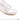 White lace-up sport sneakers with suede overlays and gum rubber sole