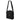 Bushcraft haversack shoulder bag in black with adjustable straps and front flap pocket