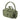 Light green 41L gear shoulder bag with top handles and front zip pockets