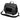 Large nylon courier bag, melange black grey, zip front flap, shoulder strap