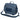 Large nylon courier bag, melange blue, top carry handle, front pocket panel