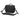 Medium courier bag in black with dark gray front pocket panel and shoulder strap