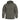Gray hooded anorak jacket with half-zip front and chest pocket