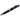 Tactical glassbreaker pen in black with ridged grip, silver tip, and pocket clip