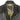 A-2 jacket collar label on dark leather, zip front edge and throat tab