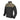 Black double-fleece jacket with camouflage yoke, zip front and side sleeve pockets.