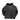 Black hooded sheepskin bomber jacket back view with fur-trim collar and stitched panels